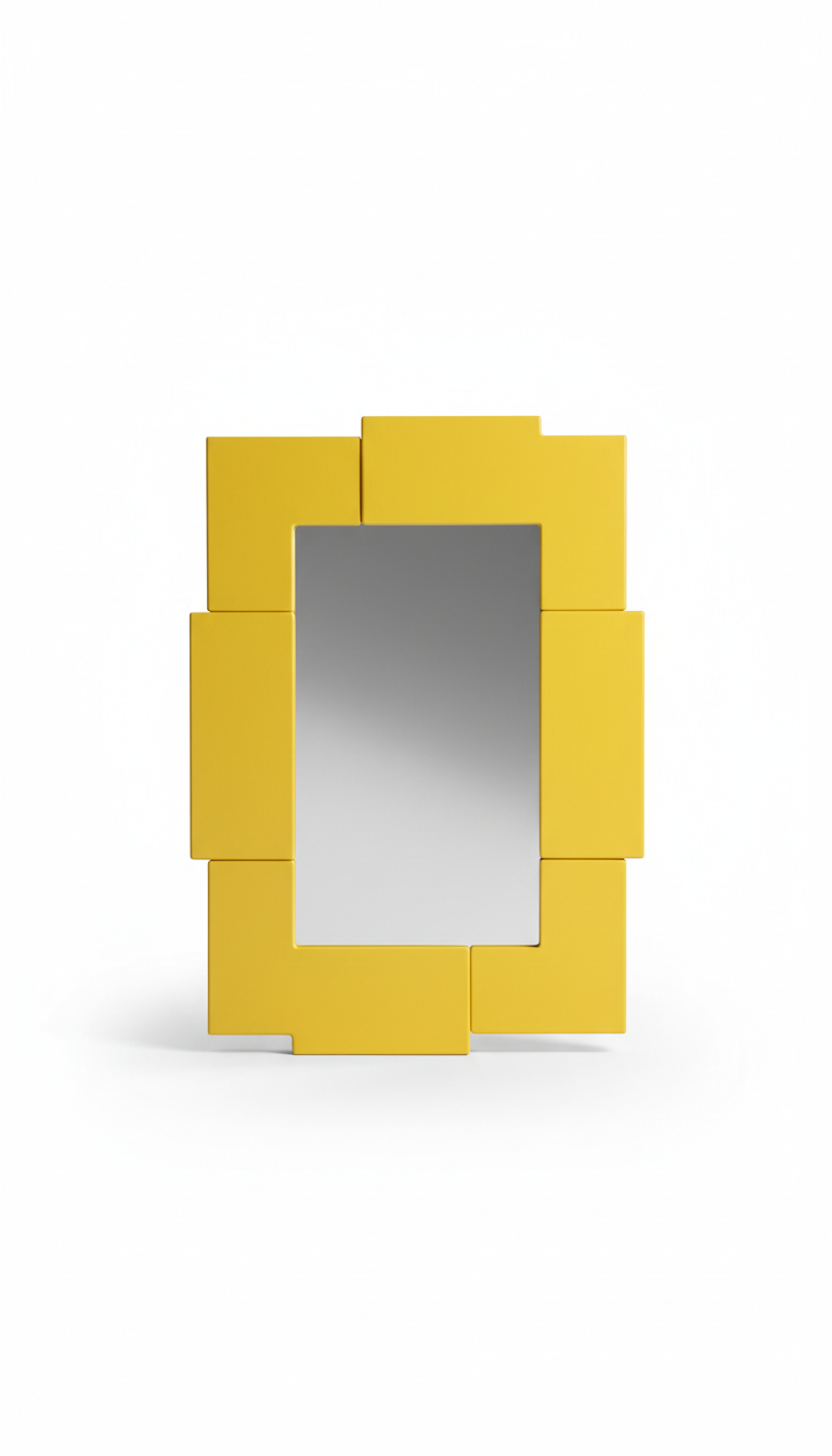 Modular Rectangle Mirror In Vivid Yellow