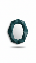 Deep Teal Polygon Wall Mirror